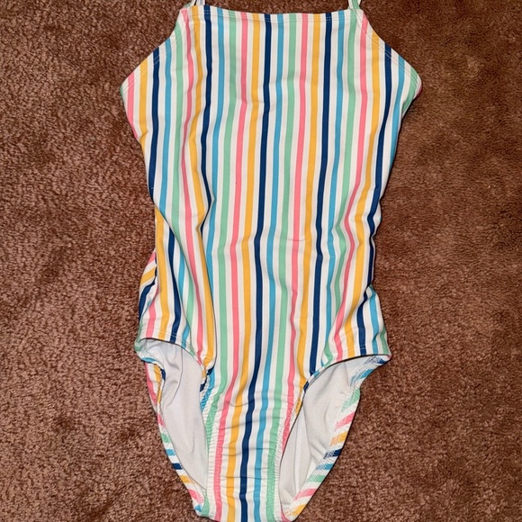 Old Navy Multicolor Striped Swimsuit CS(6-7) - Picture 1 of 3